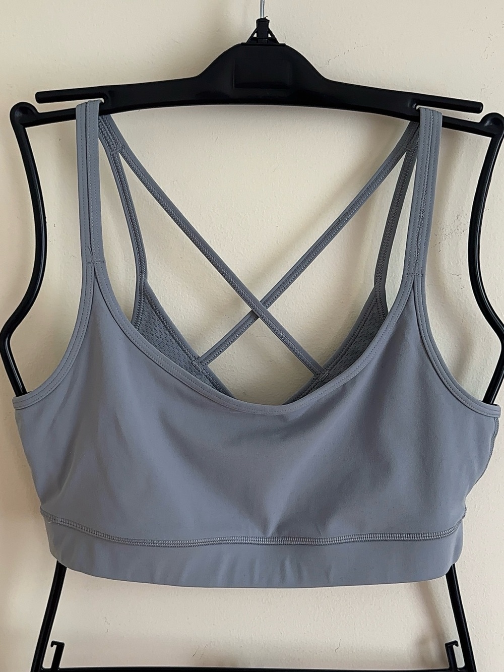 Vuori Yosemite Strappy Back Sports Bra Sz S Heather Grey